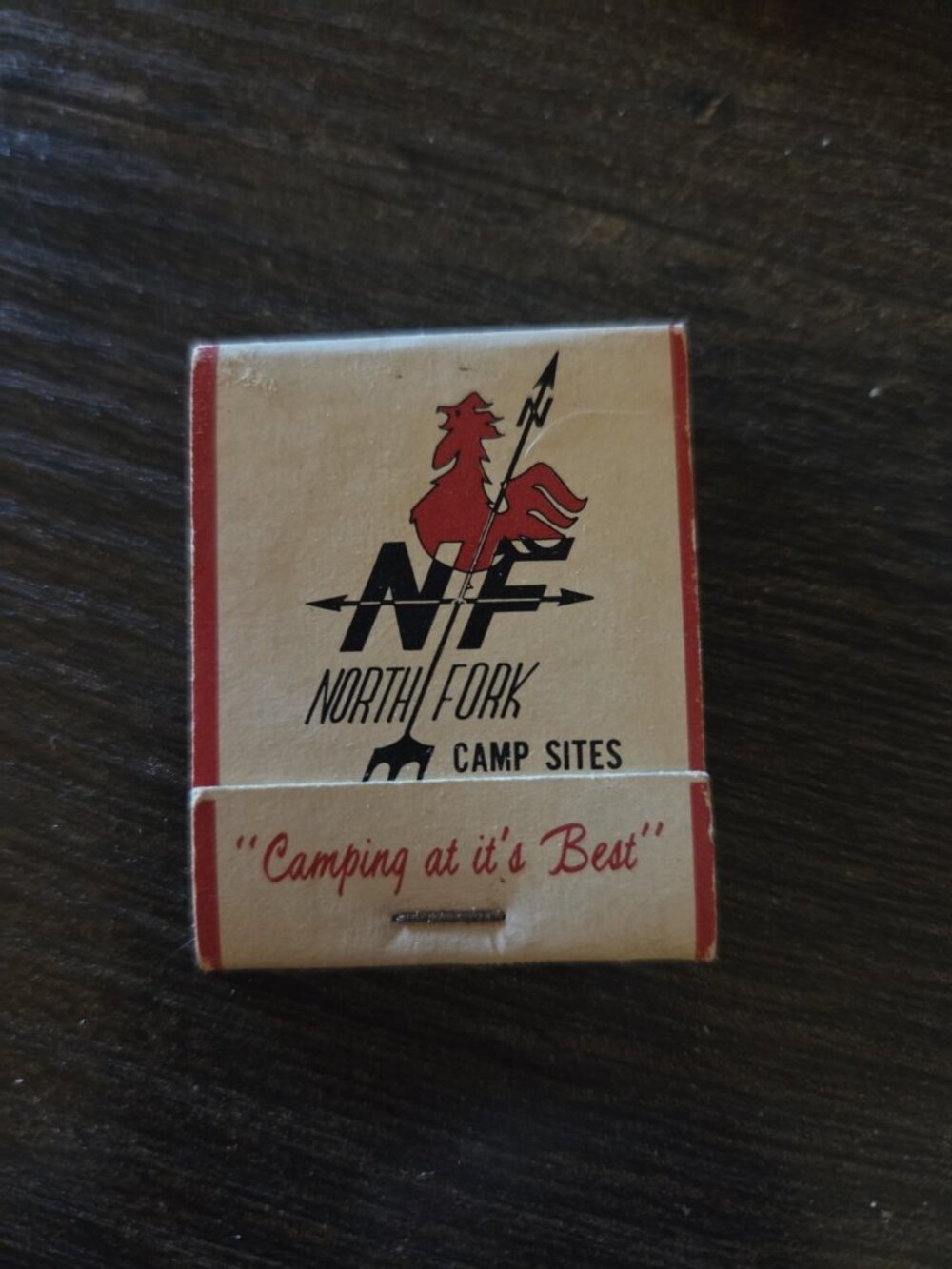 Vintage North Fork Camp Sites Matchbook Never Used Good Condition Front Royal VA